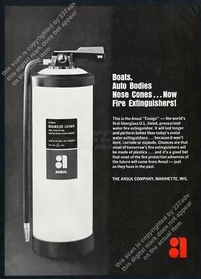 1960 Ansul Ensign Pressurized Water Fire Extinguisher Photo Vtg Trade Print Ad • $9.99