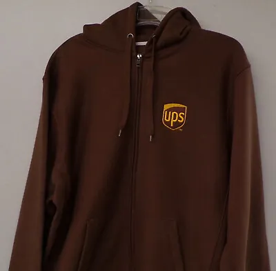 UPS Parcel Employee Full Zip Hooded Sweatshirt S-4XL LT-4XLT Hoodie New • $33.99