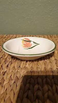 Soap Dish Lougarte Portugal Hand Painted Ceramic. Flower Tulip? • £6.59