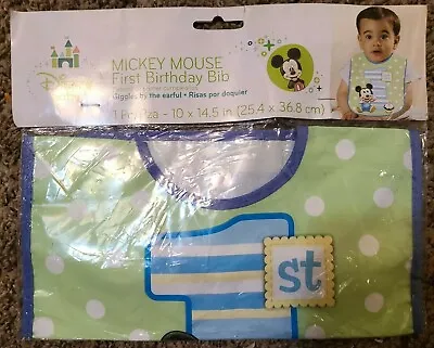 Mickey Mouse 1st Birthday Bib • $6.30