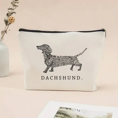 NEW - Dachshund Print Wallet Clutch Pouch Makeup Small Bag - Dog Accessories • £5.95