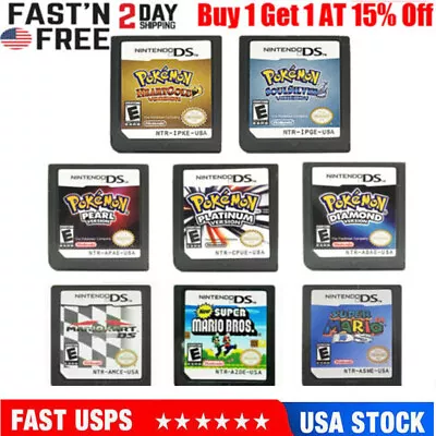 Game Card Pokemon SoulSilver HeartGold For DS 2DS 3DS NDSI NDS Version • $19.99