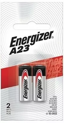 Energizer A23 Battery 12Volt 23AE 21/23 GP23 23A 23GA MN21 2 Pack Sealed   • $5.49