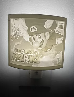 Mario 64 Lithophane Night Light. Nintendo Perfect For Game Room Kids Room Deco • $20