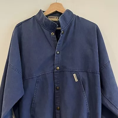 Vintage Property Of Denim Bomber Jacket Men’s Small • $49.95