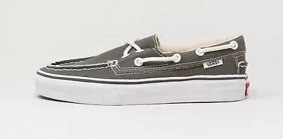 VANS Zapato Del Barco Pewter White Flat Sole Women Big Boys Shoes Sneaker  • $40