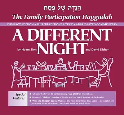 A DIFFERENT NIGHT Family Participation Haggadah*Compact Ed*Full Text*FAST SHIP! • $9.99