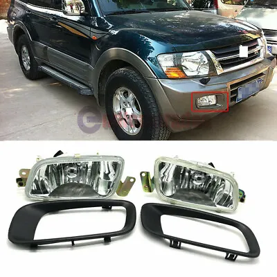 2X Front Fog Lights Lamps+Cover For MITSUBISHI Pajero Montero V73 V75 V77 00-03 • $174.80