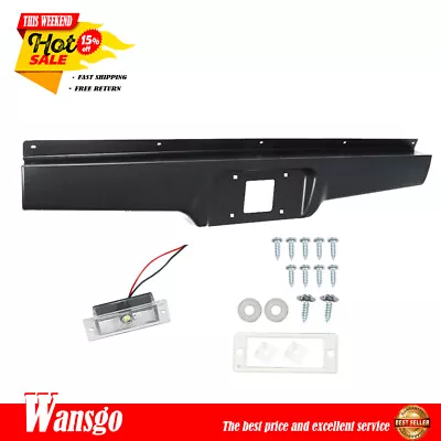 Rear Bumper Roll Pan W/ LED License Light 1982-1993 For Chevy GMC S10 Sonoma • $68.48