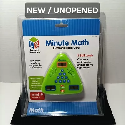 Learning Resources Minute Math Electronic Flash Card Grades 1-4 Ages 6-9 New • $19.95