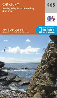 £7.96 • Buy Orkney Sanday Eday Ronaldsay Stronsay Explorer Map 465 Ordnance Survey 2015