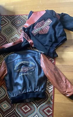 2 Vintage Leather Harley Davidson Jackets • $50