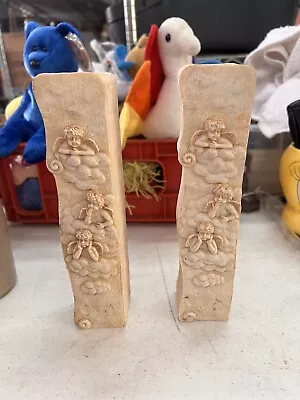 $17.75 • Buy Two Vintage 1997  Cherub Angels Vase Off White. Pats Home & Garden.