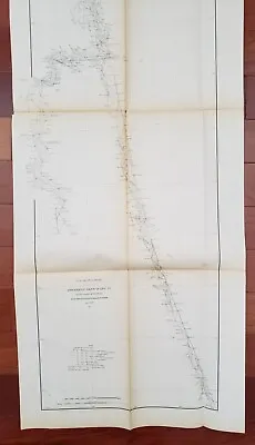 1877 Coast & Geodetic Survey Map #11 Triangulation East Coast Of Florida • $45