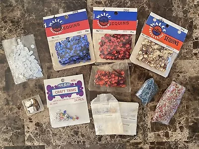 Vintage Lot Of Sequins Rhinestones Beads Walco Walbead Crafting • $9.99