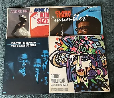 Lot Of 5 Vintage Jazz LPs *Three Sounds Gerry Mulligan Clark Terry Andre Previn* • $20