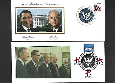 Us Inauguration Day Covers  Barack Obama  Joe Biden 2009 Lot Of 2 On # 10 Covers • $4.75