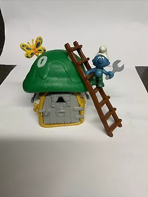 A Smurf Mushroom Cottage 1970s 80s Complete (uk Only). • £40