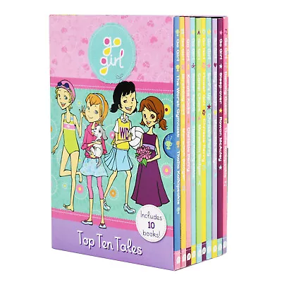 Go Girl Top Ten Tales 10 Books Box By H.I.Larry – Ages 7-9 – Paperback • £26.39