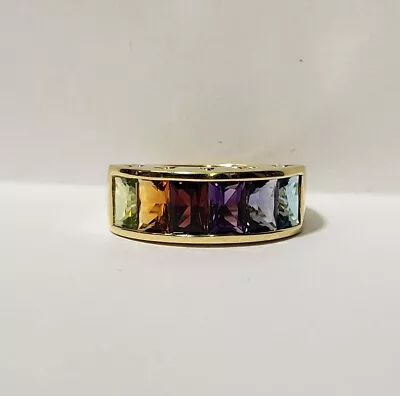 H. Stern 18K Yellow Gold Multi Gemstone Ring Size 7.25 • $1500