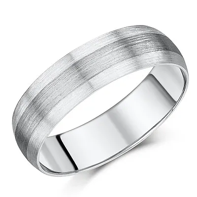 Mens Palladium Ring Argentium Silver With Palladium 950 Center Inlay Court 6mm  • £125