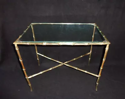 Antique Bronze Bamboo Coffee Table Maison Bagues • $1200