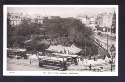 £22 • Buy Sussex BRIGHTON Old Steine Gardens RP PPC Trams