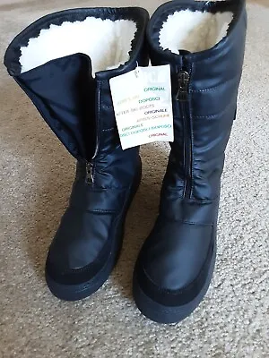 Tecnica Original Unisex Snow Boots Black Rare Vintage Mens 10.5  Women 12.5 • $120
