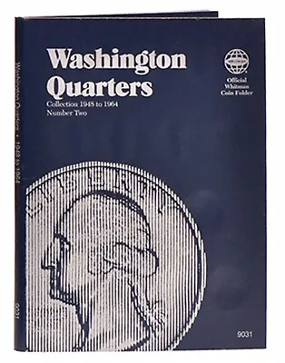 Whitman Blue Coin Folder 9031 Washington Quarter #2 1948 - 1964  Album / Book • $9.08