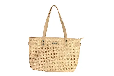 Marc Fisher New Beige Woven Panel Tote Bag Msrp $88 • $26.99