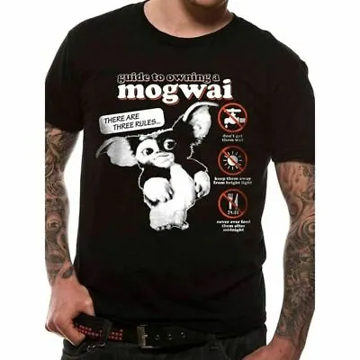 Gremlins Gizmo T Shirt Official Mogwai Care Guide Instructions Tee New S M L XL • $16.17