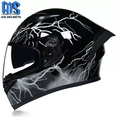 DOT Full Face Motorcycle Helmet Capacete Dual Lens Motorbike Crash Helmets ECE • $78.18