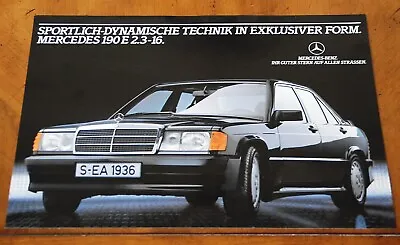 Mercedes-Benz 190E 2.3-16 Cosworth Leaflet Prospekt 1983 (German Text) • $14.95