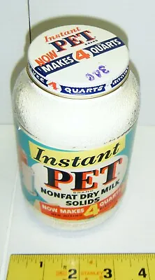 $54.60 • Buy Vintage Instant PET Brand Nonfat Dry Milk Solids Powder FULL