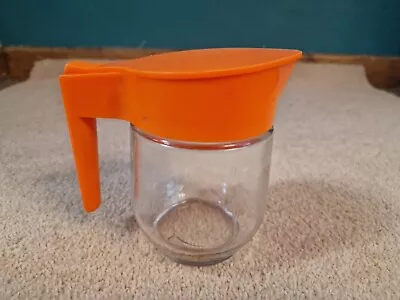 Vintage Retro Orange Plastic Lid & Glass Milk Jug  • £15