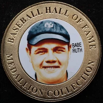 Kappyscoins  G7198 Babe Ruth Baseball  Hall Of Fame Medallion Collection Bu 38mm • $49.99