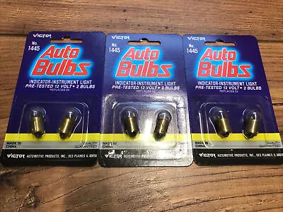 Victor #1445 12 Volt Auto Bulbs (NEW) Qty-6     Free Same Day Shipping! • $6.29