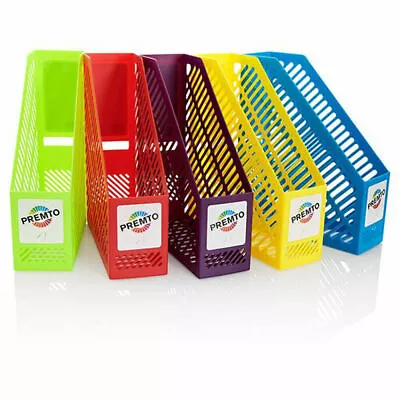 £6.64 • Buy Office Home Magazine File Letters Storage Tidy Rack Free Standing Desk Organiser