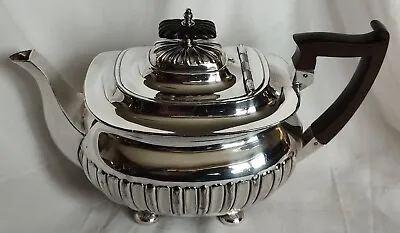 Antique Edwardian Silver-Plated Fat-Bodied Teapot-Walker & Hall • £24.99