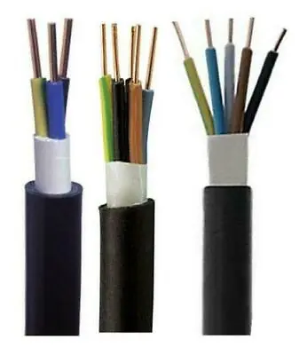 1.5mm PVC Outdoor Hi Tuff Cable NYY-J 3 4 5 Core Outside Pond Wire Lighting • £6.99