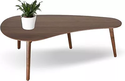 Zenvida Madison Mid Century Modern Coffee Table Walnut Finish • $147.99