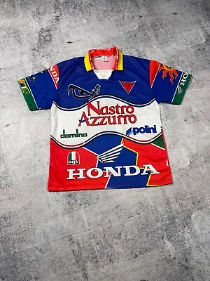 Honda Nastro Azzurru Men's Vintage Racing Moto Jersey Size XL • $50