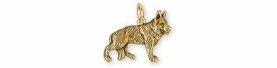 £634.51 • Buy German Shepherd Jewelry 14k Yellow Gold Handmade German Shepherd Charm  GSH1-CG