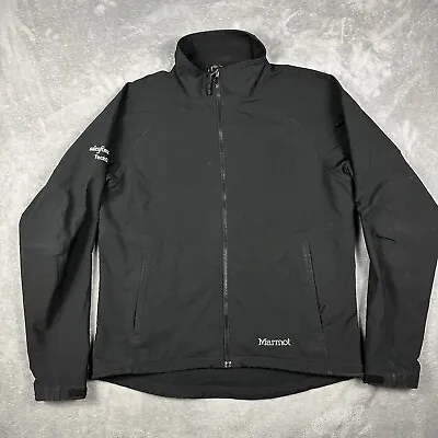 Marmot Jacket Mens Large Black Full Zip Soft Shell Stretch Coat Outdoor Casual • $34.90