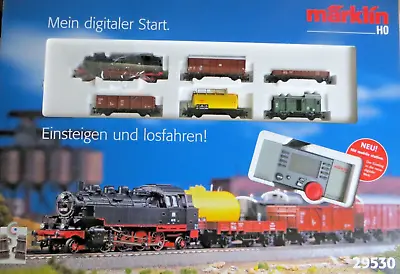 Märklin 29530 H0 Starter Set Steam With Freight Train Tracks Trafo Digital Boxed • £253.27