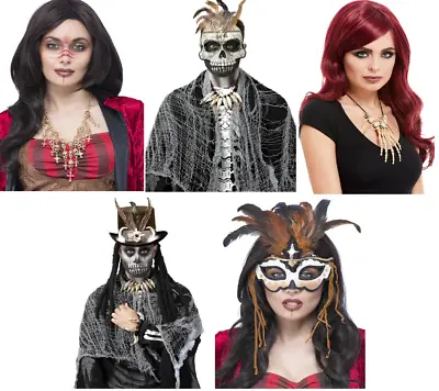 Voodoo Accessories Halloween Mask Bones Jewellery Fancy Dress Props • £11.99