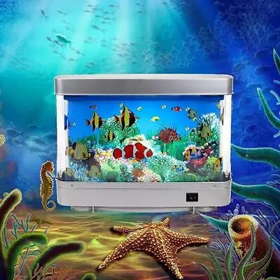 Fish Tank Lamps Aquarium Decor Artificial Virtual Ocean Motion Night Light 8W • $17.99