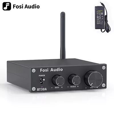 Fosi Audio BT30A Bluetooth 5.0 Stereo Audio Amplifier 2.1 Channel Receiver Hi-Fi • $75.99