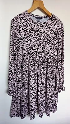 Ladies Maternity Animal Print Dress Pink/blush Uk 8 By New Look Vgc • $6.22