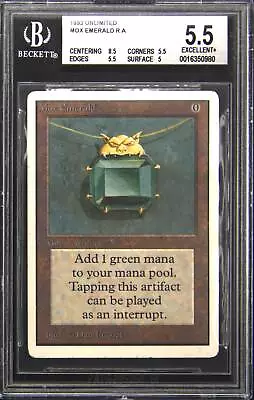 1993 Mox Emerald Rare Magic: The Gathering Card BGS 5.5 • $3300